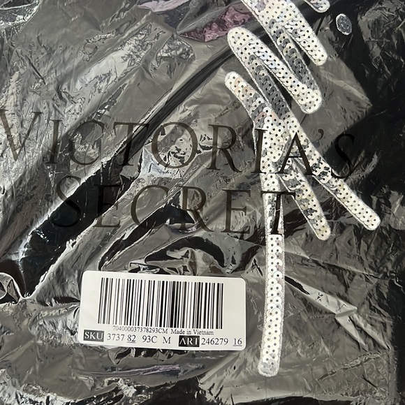 Victoria’s Secret Pink bling sequin logo classic black pants - Picture 2 of 2